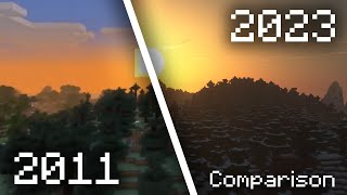 Comparison of My amp Mojang Minecraft Trailers [upl. by Anirtep]