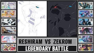 RESHIRAM vs ZEKROM Pokémon Battle [upl. by Glovsky799]