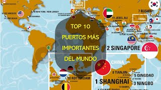 🏆Top 10 de los PUERTOS MÁS IMPORTANTES del mundo 🔝 [upl. by Eneri455]