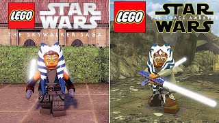 LEGO Star Wars The Skywalker Saga vs The Force Awakens Comparison [upl. by Acinaj954]