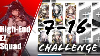 Arknights 716 Challenge mode HighEnd EZ Squad [upl. by Iaka]