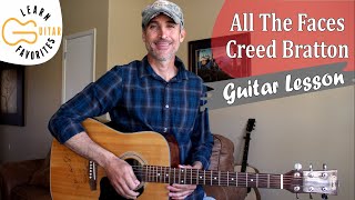 All The Faces  Creed Bratton  Guitar Lesson  Tutorial [upl. by Lois]