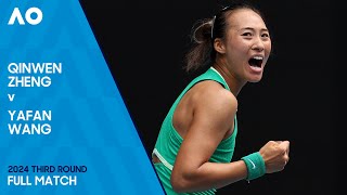 Qinwen Zheng v Yafan Wang Full Match  Australian Open 2024 Third Round [upl. by Lleon]