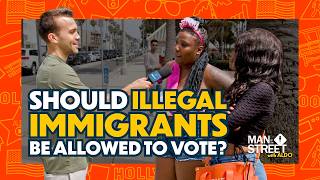 Should Illegal Immigrants Be Allowed to Vote  Man on the Street [upl. by Ahsinit]