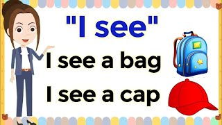 Practice Reading I see Sentences Learn how to read  Reading Lesson for Grade 1 Grade 2 [upl. by Ernald]