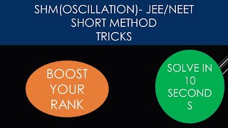 SHM TRICKS for JEE NEETBITSAT Solve SHM in 10 seconds [upl. by Oznol]