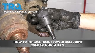 How to Replace Front Lower Ball Joint 200608 Dodge RAM [upl. by Roots421]