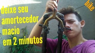 COMO DEIXAR O AMORTECEDOR DA SUA BICICLETA FUNCIONANDO PERFEITAMENTE RÁPIDO E FÁCIL [upl. by Ecinrev]