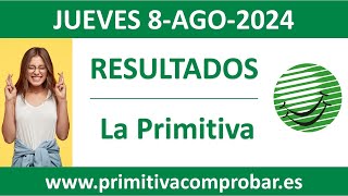 Resultado del sorteo La Primitiva del jueves 8 de agosto de 2024 [upl. by Ashwin545]