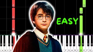 HARRY POTTER Theme Song  Hedwigs Theme  EASY piano TUTORIAL [upl. by Yelir]