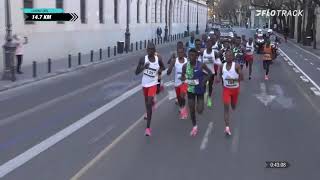 2020 Valencia Marathon Elites Full Race Replay [upl. by Nnylacissej944]