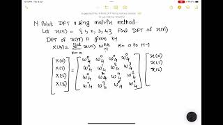 4 Point DFT of discrete signal [upl. by Nitsirhc]