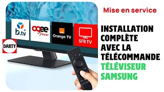 Mise en service dun téléviseur Samsung en utilisant la télécommande [upl. by Ennylyak]