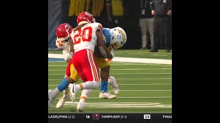 JK Dobbins catches for a 14yard Gain vs Kansas City Chiefs [upl. by Nnaylrebmik]