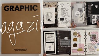 그래픽 잡지 하울🛒 트레싱지로 봉투 만들고 다양하게 활용하기 a6 육공다이어리 스크랩다꾸 scrap diary graphic magazine haul [upl. by Florry]