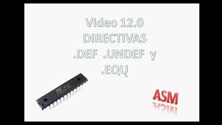 120 Curso Programación de AVR en Ensamblador Directivas DEF UNDEF y EQU [upl. by Eilliw]