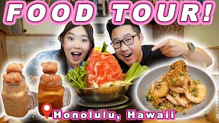 Where Locals Eat  Honolulu Hawaii Plate Lunch Hot Pot Fried Rice Food Tour [upl. by Yeliab]