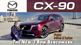 2024 Mazda CX90 TurboPHEV Review  The New 3 Row SUV Benchmark [upl. by Leontyne]