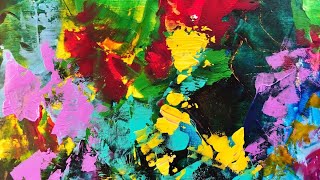 SIMPLE Acrylic Abstract Painting Technique With No Brush [upl. by Singh]