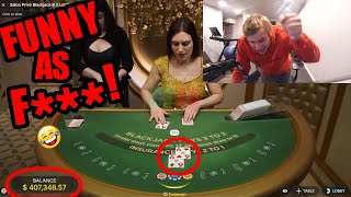 The MOST ENTERTAINING BlackJack Session EVER  Xposed Gambling [upl. by Arimay673]