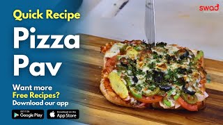 Pizza Pav Recipe  Easy Homemade Fusion Pizza  Cheesy Pav  Easy Snacks Recipe  Street Style Pav [upl. by Lekcar736]