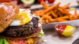 Home amp Family  How to make Eggs Benedict Burger [upl. by Jenna922]