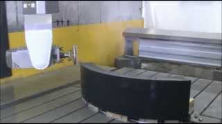 DONATONI  polishing and shaping a large piece of granite  QUADRIX DG 2000 [upl. by Annaiek]