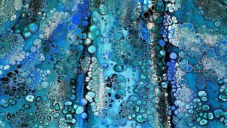 810 Undrewater World  Satisfying Art  Abstract acrylic painting  Fluid art for beginners [upl. by Silverstein]