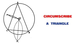 HOW TO DRAW THE CIRCUMSCRIBING CIRCLE OF A TRIANGLEGeometrical constructionEngineering drawing [upl. by Tarrel503]