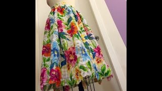 Sewing Project 1 How to make a gathered overskirt [upl. by Ttej731]