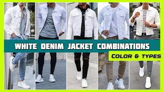 White Denim Jacket Combination  What to Wear with White Denim Jacket denimjacket [upl. by Fitton]