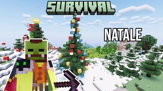 Mondo Minecraft Survival di Santuzz  Costruzione Natalizia 2023 [upl. by Coppola]