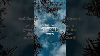 Piriyadhey Song Lyrics  Magical Frames  WhatsApp Status Tamil  Dreamzone43  magicalframes [upl. by Carhart]