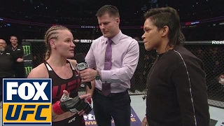 Amanda Nunes confronts Valentina Shevchenko in the Octagon  UFC FIGHT NIGHT [upl. by Swartz65]