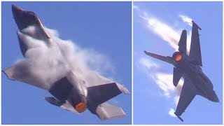 VAPOR F16 Viper Demo F35A Lightning II 2017 Huntington Beach Air Show [upl. by Hamlin675]