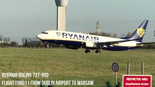 RYANAIR BOEING 737800 take off from Dublin Airport in IRELAND [upl. by Sirej]