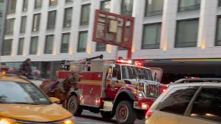 FDNY Vehicles with Sirens and Horns in Manhattan Compilation [upl. by Ledarf]