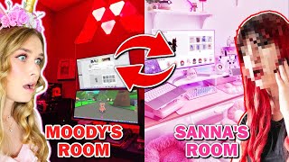 Swapping REAL LIFE Gaming Room With Moody For 24 HOURS Roblox [upl. by Aenyl]