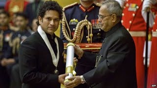 President Mukherjee presents Bharat Ratna to Shri Sachin Tendulkar and Prof C N R Rao [upl. by Jaddan]