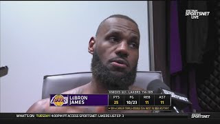 LeBron James POSTGAME INTERVIEW  Los Angeles Lakers fall to New York Knicks 114109 [upl. by Naik]