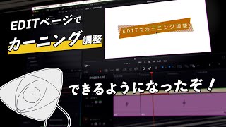 【DaVinci Resolve】ついにEDITページでカーニング調整が可能になった！【Fusion】 [upl. by Marola295]