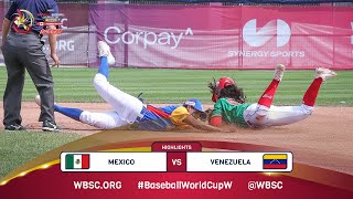 Highlights  Game 14 Mexico vs Venezuela  2024 WBSC Women’s Baseball World Cup  Finals [upl. by Elison]