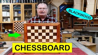 AMAZING CHESS BOARD MAKE\ blackwood amp maple\no talking [upl. by Marva]