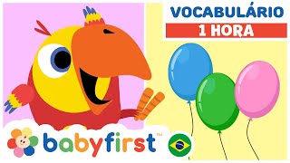 Desenhos Educativos  LARRY O PASSARINHO E OS OVOS COLORIDOS  Aprender objetos  BabyFirst Brasil [upl. by Hibben140]