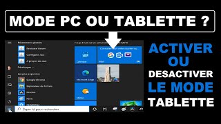 Comment désactiver ou activer le mode Tablette de Windows10 [upl. by Berkow111]