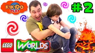 🌍 LEGO WORLDS 2 Пылающие ВУЛКАНЫ и ПЛАНЕТА СЛАДОСТЕЙ Конфетные Дома Новые серии Кикидо плей [upl. by Fife]