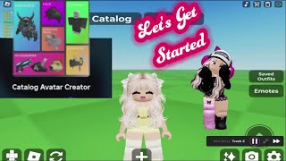 Catalog Avatar Creator Lets Get Started roblox catalogavatarcreator gaming games creator [upl. by Eiltan743]