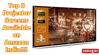 Top 3 Projector Screens Available on Amazon India [upl. by Syck]