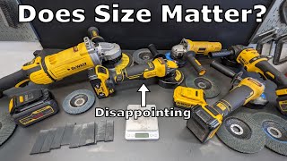 Does Size Matter Dewalt Angle Grinders Compared [upl. by Alekehs]