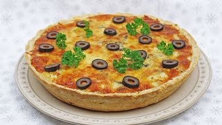 Quiche Lorraine Recipe  Easy Chicken and Mushrooms Quiche [upl. by Akimal]